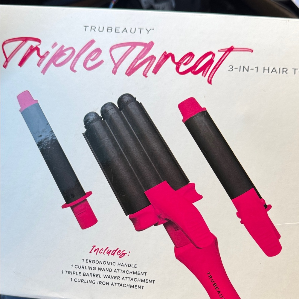 Triple Threat 3-in-1 Hair Tool - Hot Pink